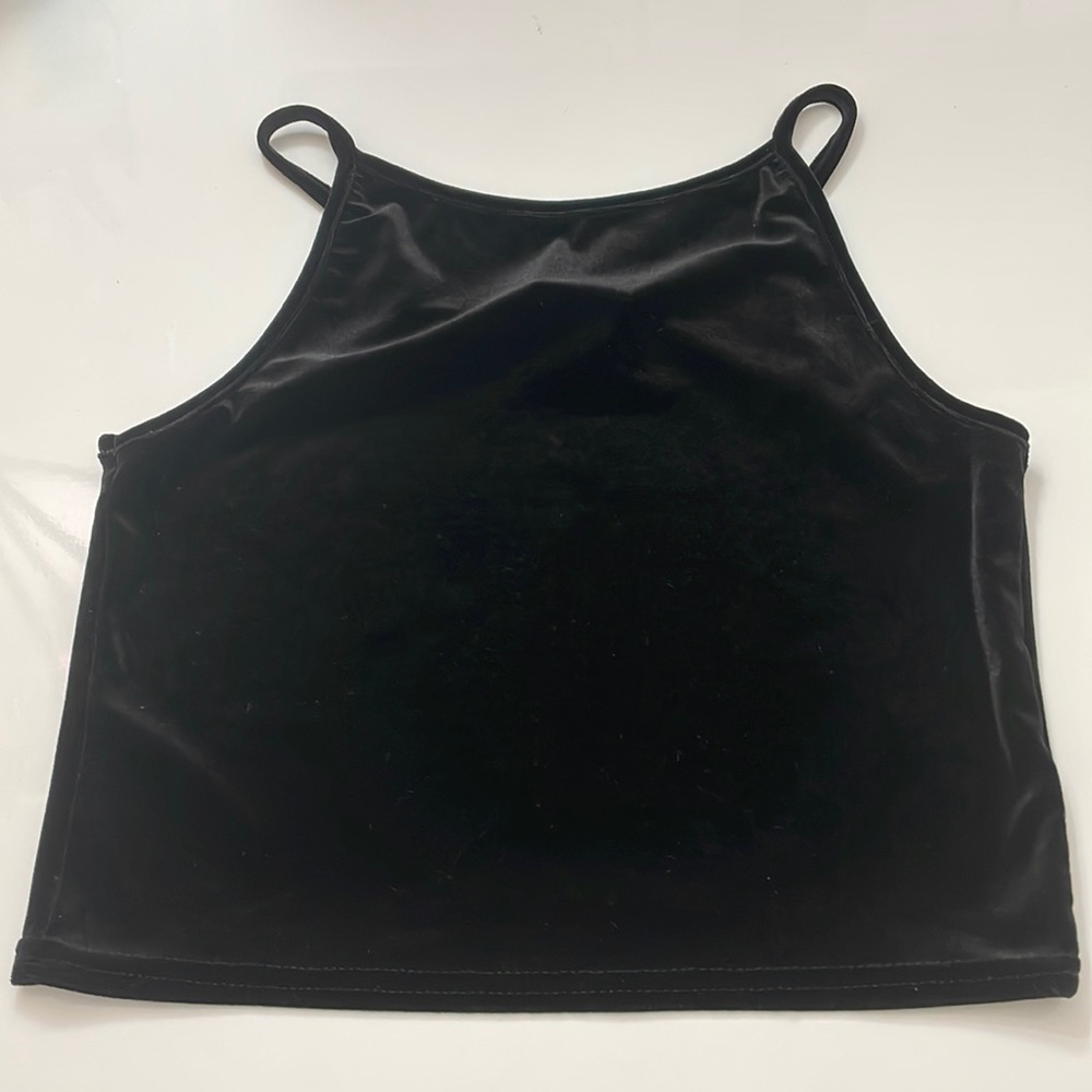 Pins And Needles Size Small Velvet Halter Crop Top